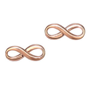 Tiffany Infinity Earrings Rose Pink Gold studs